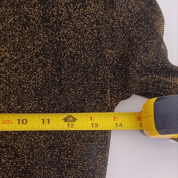 Revolve Lovers and Friends Riya in Black & Gold Sheer Sparkly Sz Small Top - Picture 8 of 11